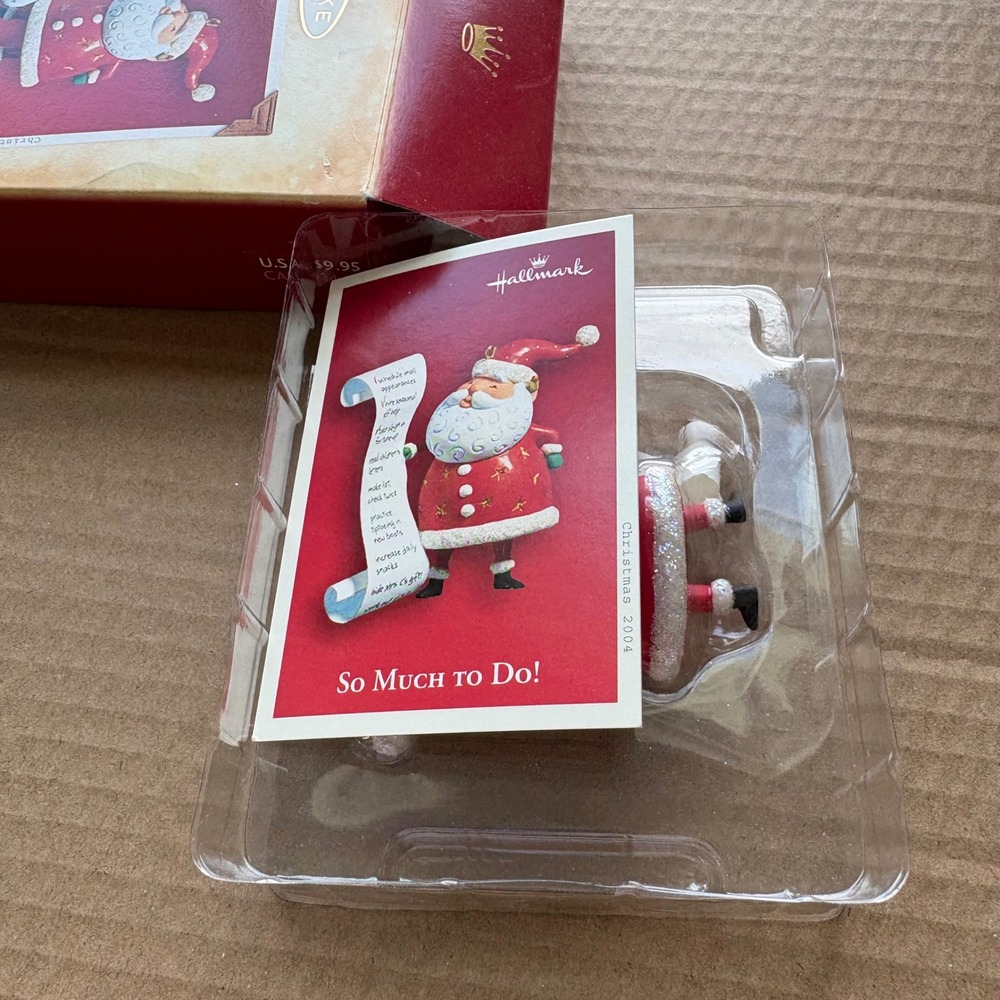 Hallmark Keepsake Ornament So Much To Do Santa Christmas 2004 New In Box - Picture 6 of 9
